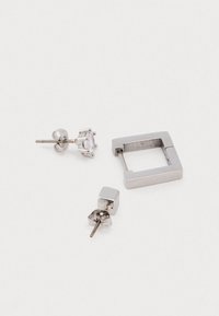 Pier One UNISEX SET - Earrings - silver-coloured