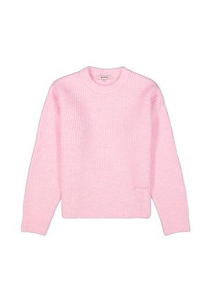 Pull en rib avec des manches longues et un col rond. Présente un logo subtil brodé à l'ourlet. Tissu doux avec une apparence texturée.