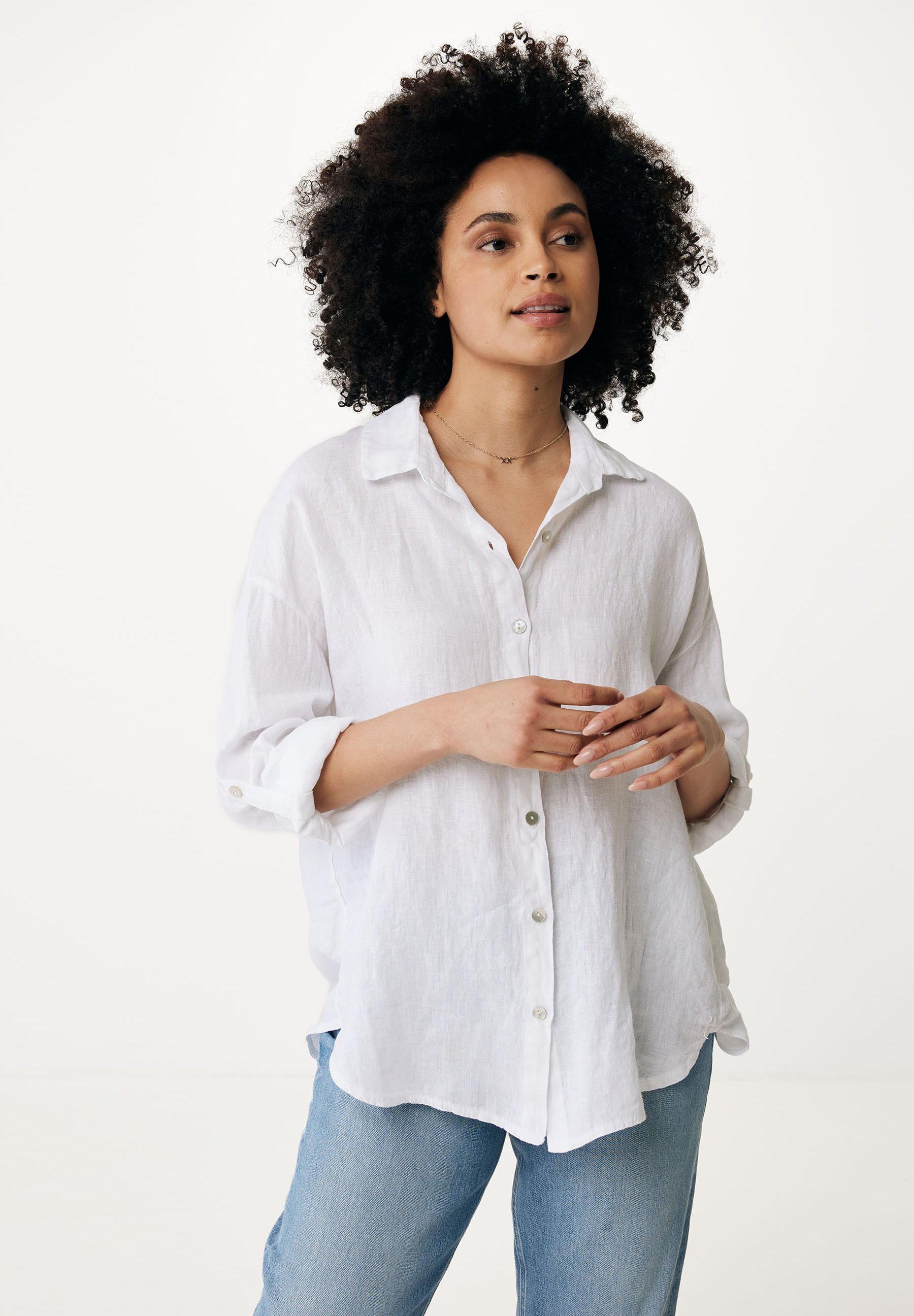 Chemisier MEXX Noir Neuf (sans étiquettes) - Taille 36/38 - Mélange Coton/polyester - Coupe Regular