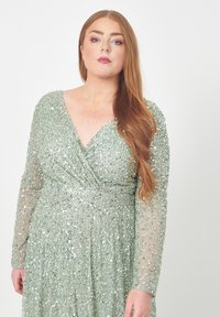 BEAUUT EMBELLISHED SEQUINS - Abiti per occasioni speciali - sage green