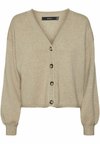 ROLL V-NECK - Cardigan - silver mink