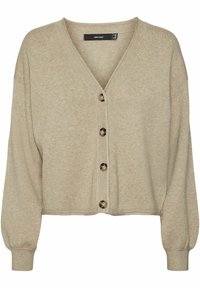 Vero Moda ROLL V-NECK - Adīta jaka - silver mink