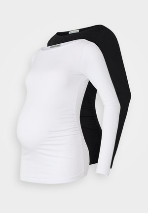 Anna Field MAMA 2 PACK  - Topper langermet - black/white