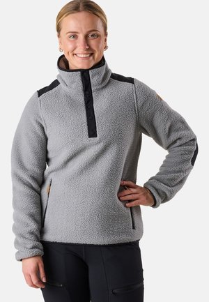 Fleecepullover - lt grey black