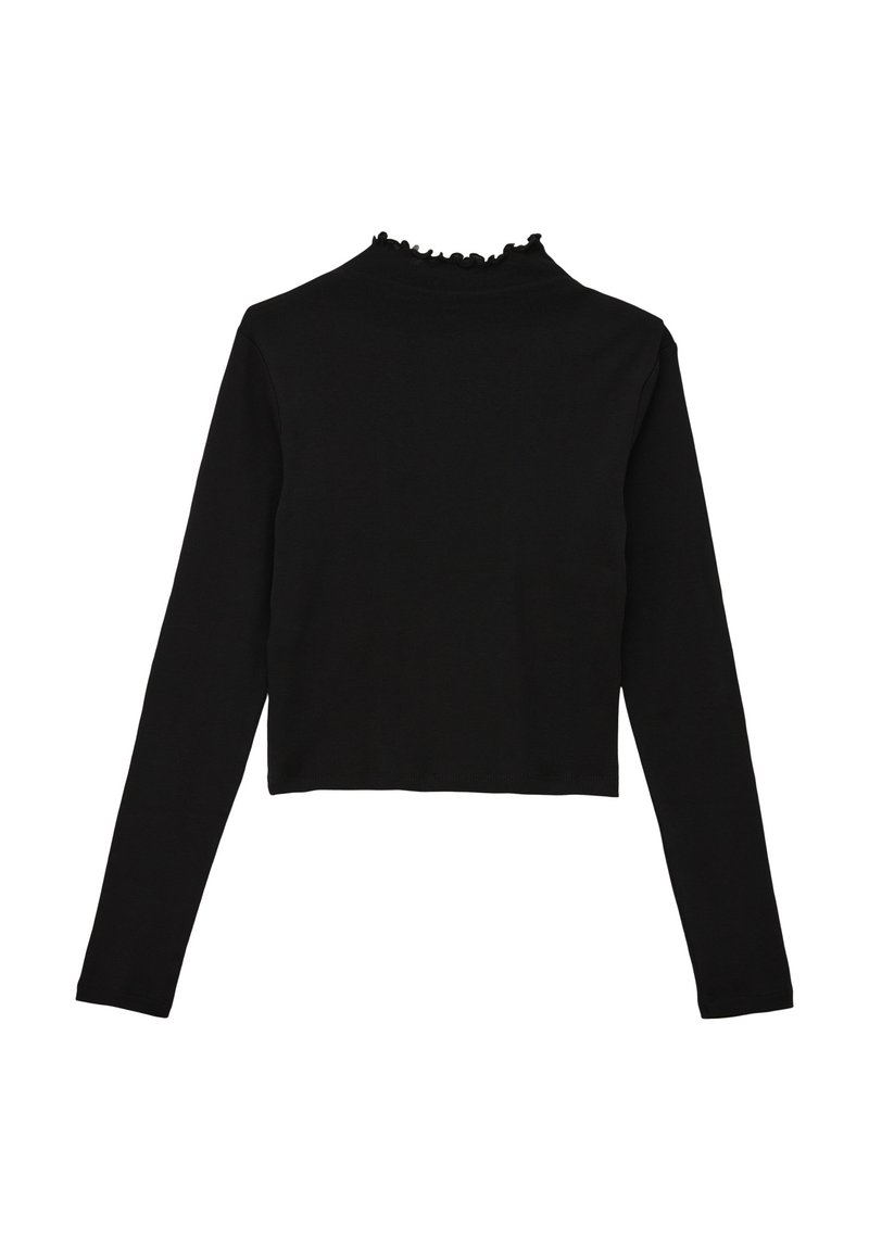 s.Oliver MIT STEHKRAGEN - Longsleeve - schwarz