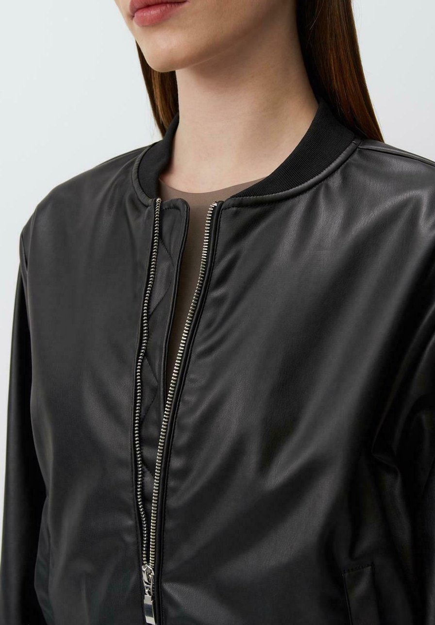 Jimmy Key LONG SLEEVE - Faux leather jacket - black - Zalando