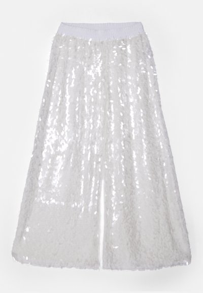 Norma Kamali BOYFRIEND ELEPHANT - Nohavice - clear/white