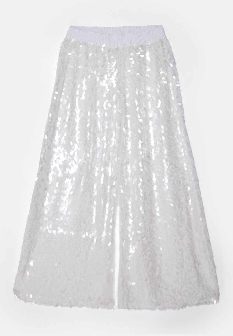 Norma Kamali BOYFRIEND ELEPHANT - Stoffhose - clear/white