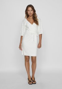 VILA VINYNNE WRAP DRESS - Dnevna obleka - cloud dancer