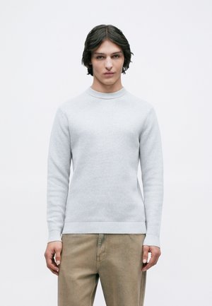 SLHDANE STRUCTURE CREW NECK - Maglione - light grey melange