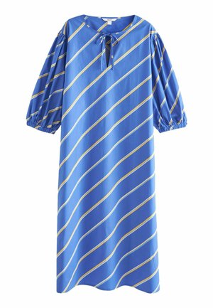NOTCHNECK PUFF SLEEVE - REGULAR FIT - Rochie de zi - blue white stripe