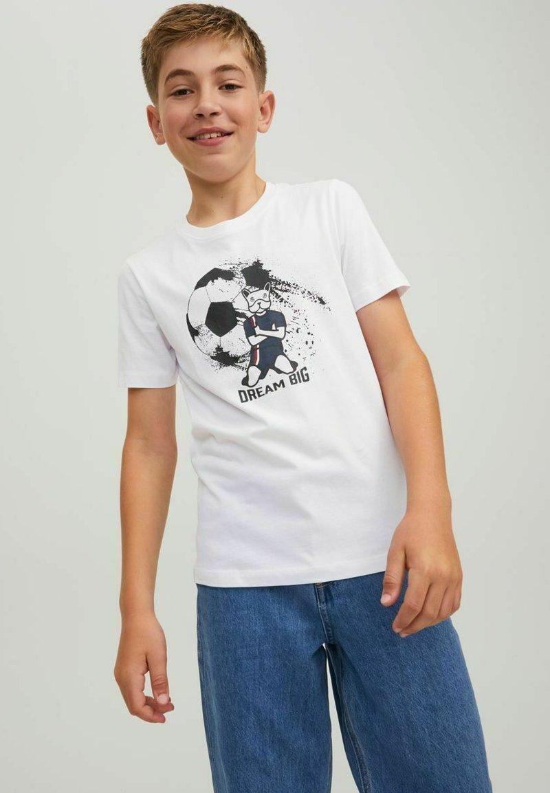 JACK&JONES JUNIOR T-Shirt Bambini E Ragazzi – Jorcoconut Skull Tee, Girocollo, Cotone - copertina