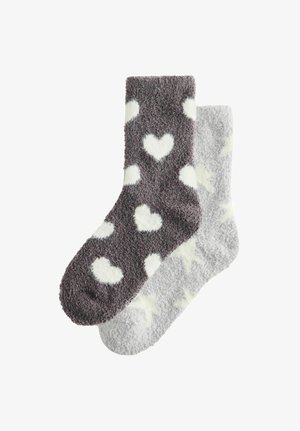 Next, COSY ANKLE SOCKS 2 PACK - Socks - charcoal grey light grey