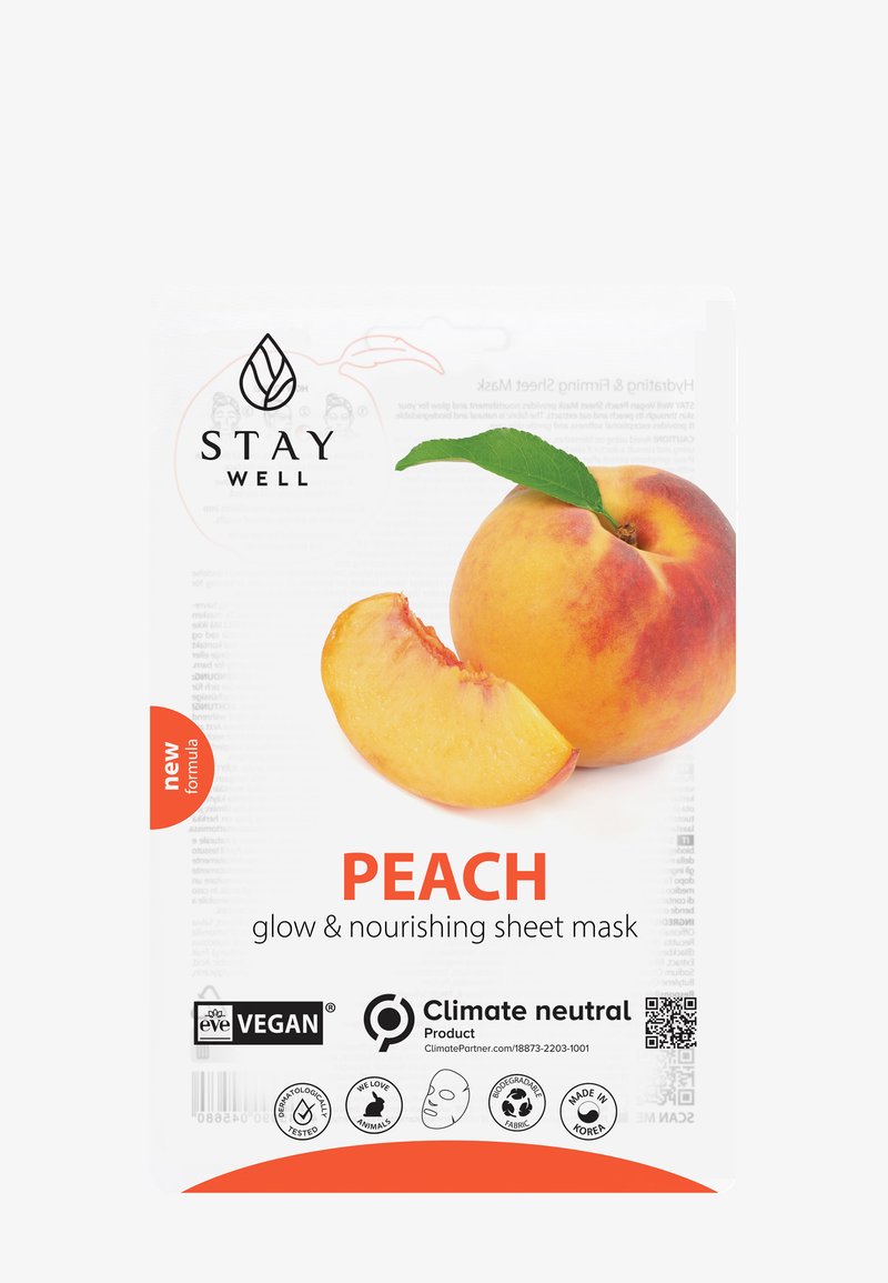 STAY Well - STAY WELL VEGAN SHEET MASK - Ansiktsmask - peach, Förstora