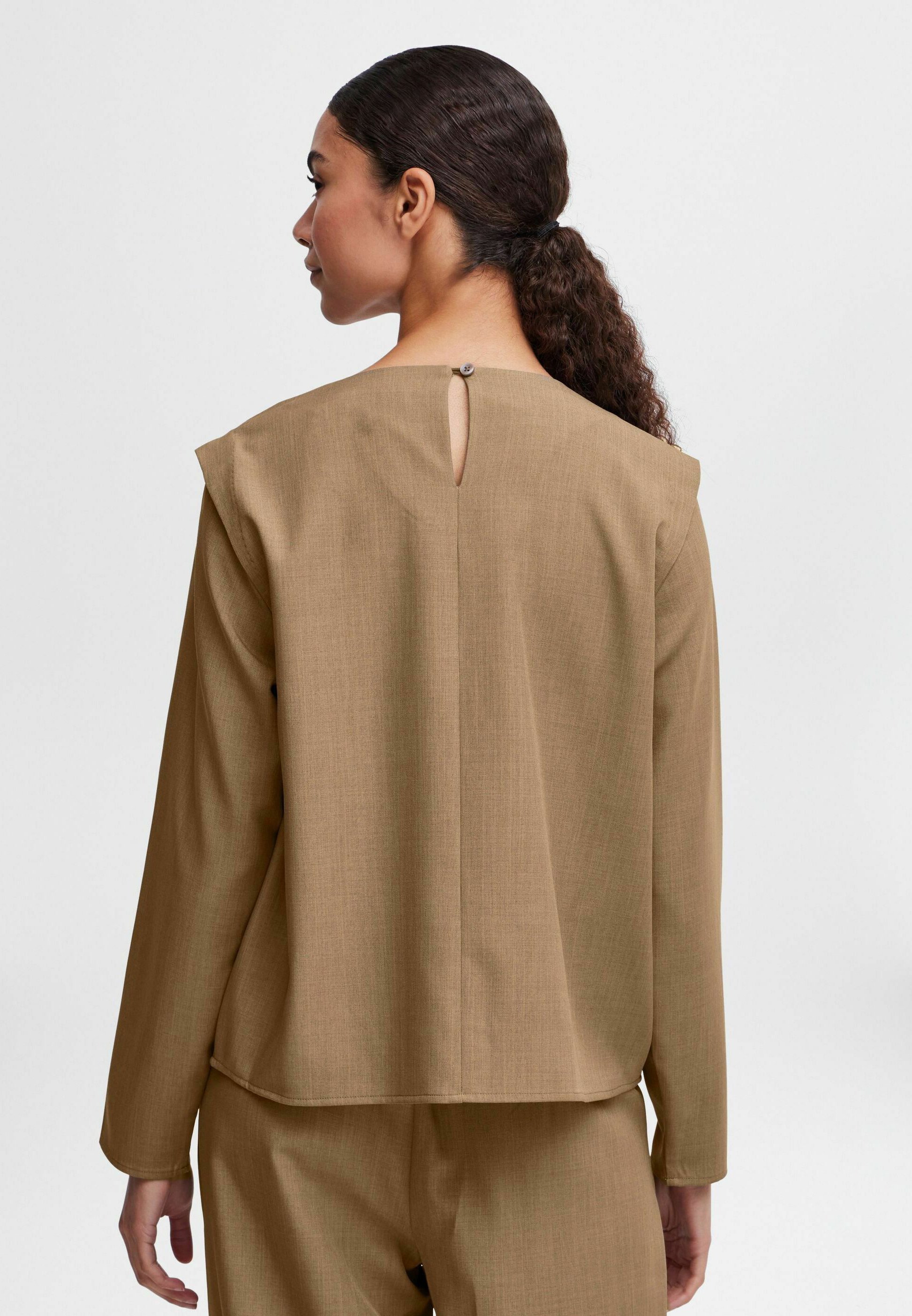 b.young BYMMMIDDE - Blouse - walnut melange/camel - Zalando.nl
