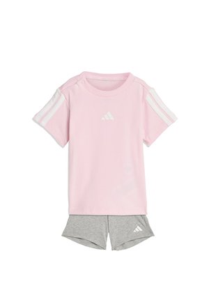 ESSENTIALS TEE SET - Tracksuit bottoms - clear pink   white   white