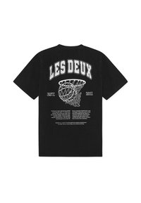 Μαύρο βαμβακερό μπλουζάκι με το 