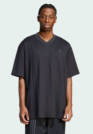 adidas Originals FRONT 3-STRIPES - T-Shirt basic - black