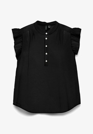 Vero Moda, VMSELMA SS FRILL TOP - Pluus - black