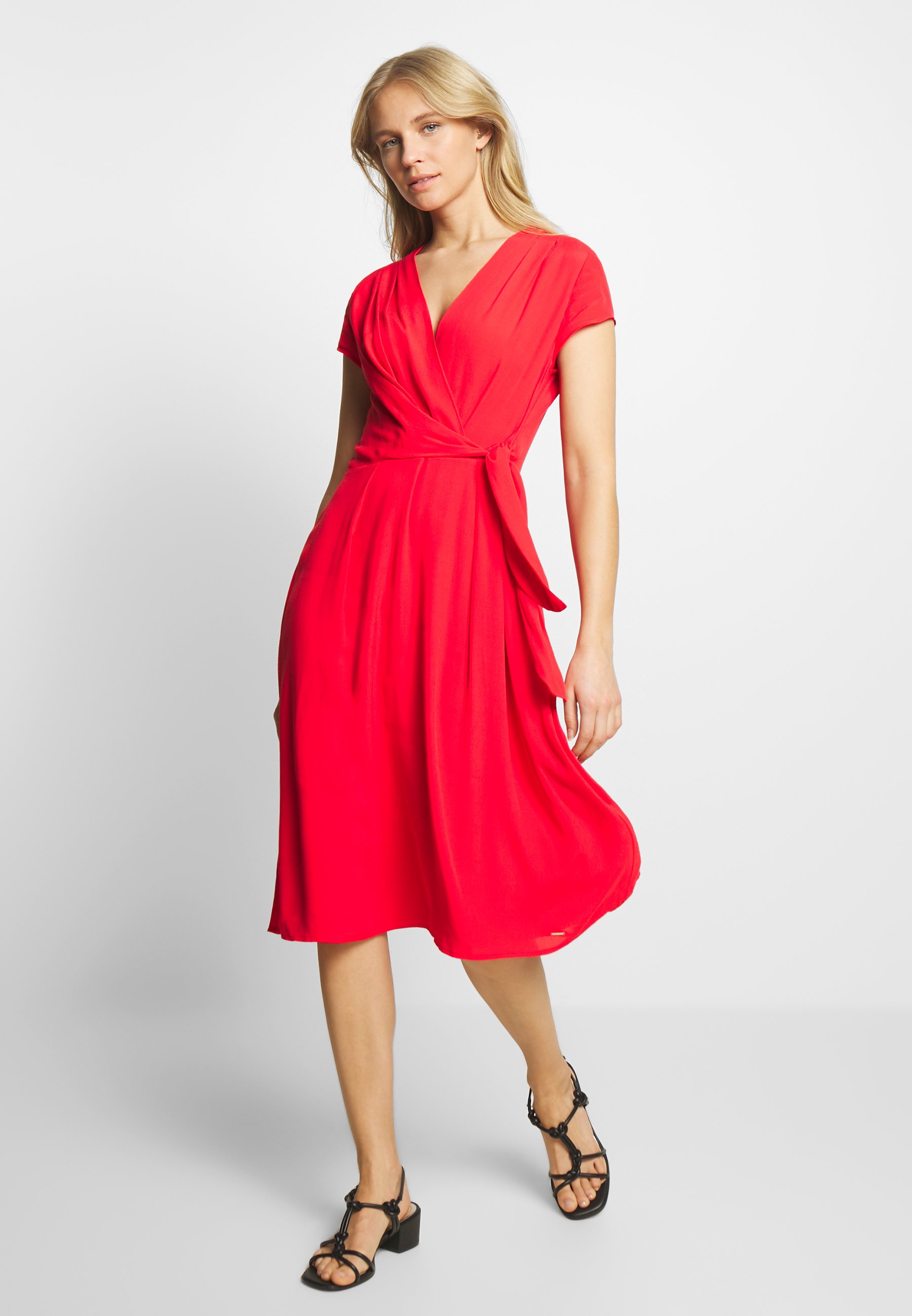 Taifun Kleid Gewebe Day Dress Paradise Pink Red Zalando Co Uk 
