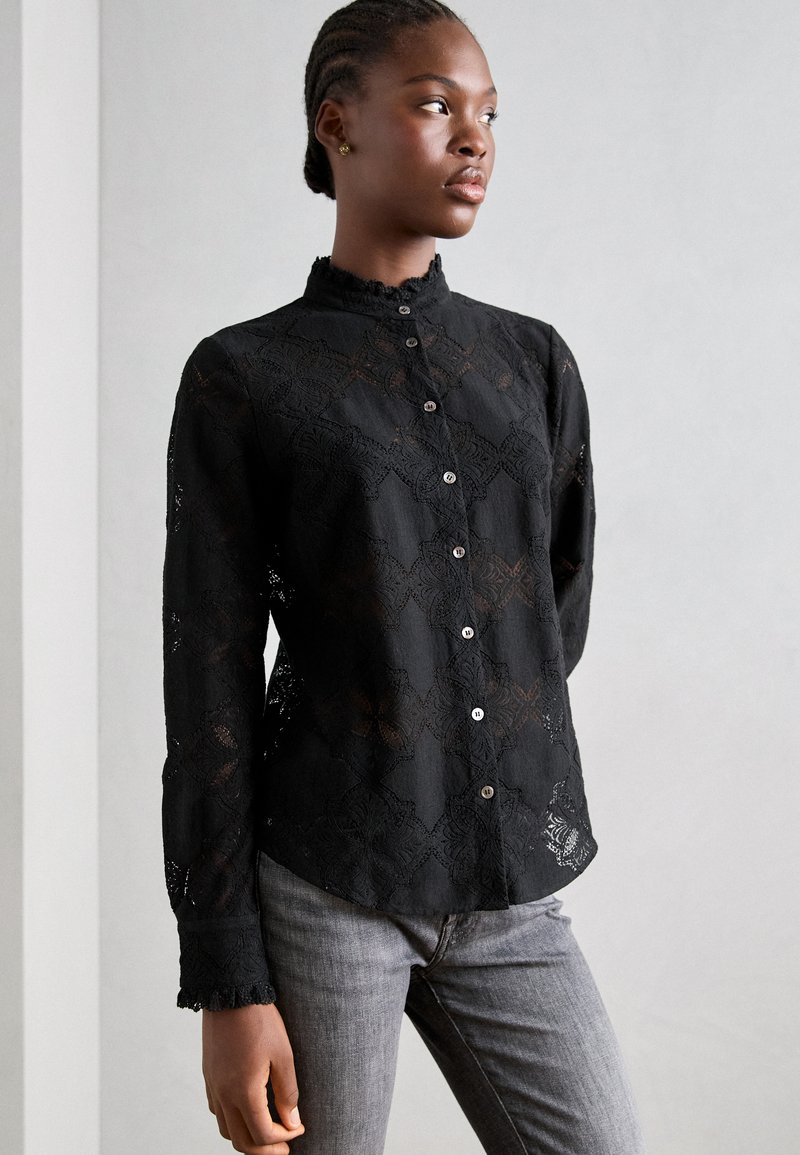 Mos Mosh SHIRT - Bluza z gumbi - black