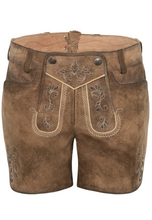PERGA - Leren broek - braun