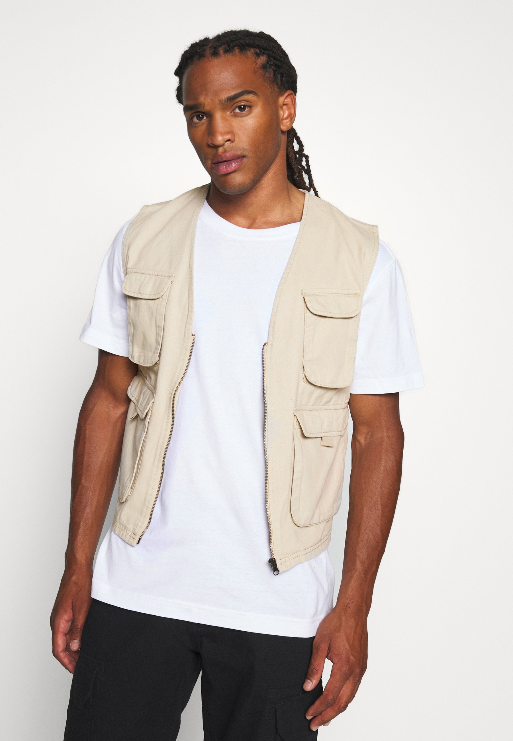 Brave Soul Vest stone Zalando.no Brave Soul Vest - stone