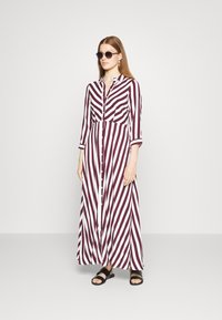 YAS YASSAVANNA LONG DRESS - Robe chemise - winetasting/white