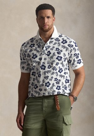 TROPICAL MESH POLO SHIRT - Poloshirt - white