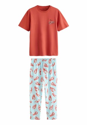 REGULAR FIT - LOBSTER PRINTED SHORT SLEEVE SET - Nachtwäsche Set - red blue
