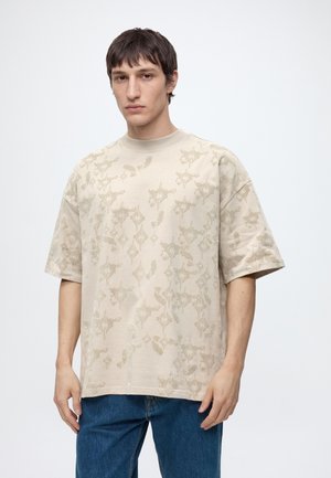 Carlo Colucci, TSHIRT - Βασικό μπλουζάκι - beige