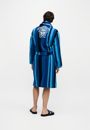 Versace STRIPED MEDUSA UNISEX - Ρόμπα - light blue/multi-coloured