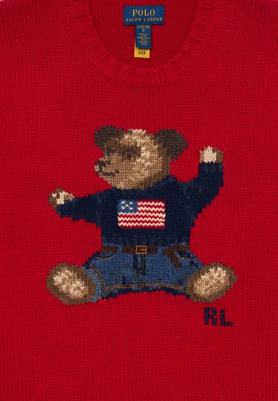 Polo Ralph Lauren POLO BEAR SWEATER DRESS - Pletené šaty - red