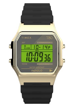 TIMEX T80 34MM RESIN STRAP WATCH - Digitální hodinky - Black