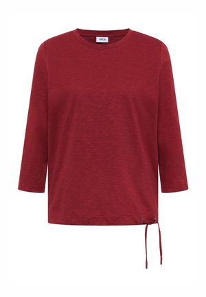 Cecil, 3/4-SLEEVE ROUND-NECK TOP IN A PLAIN COLOUR - T-shirt à manches longues - russet red