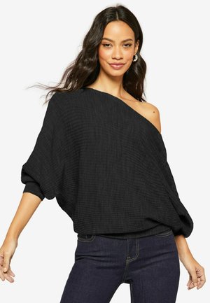 Friends Like These BATWING OFF THE SHOULDER - Strickpullover - black