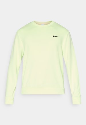 Hanorac verde deschis din material moale, cu guler rotund, mâneci lungi și un mic logo Nike negru pe piept.