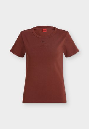 HUGO, DELORIS - T-shirt basique - brown overflow