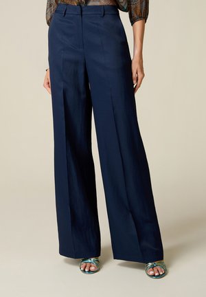 Oltre, PANTALONI PALAZZO - Pantalon classique - blu