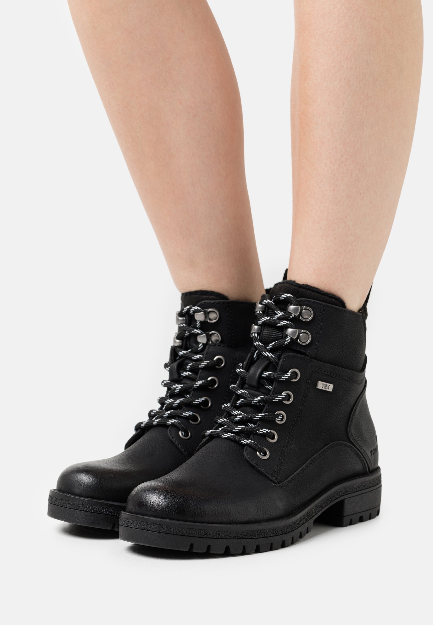 TOM TAILOR Stivaletti stringati - black/nero - Zalando