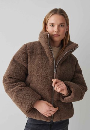 QUILTED TEDDY LOCKERE PASSFORM - Giacca invernale - cocoa