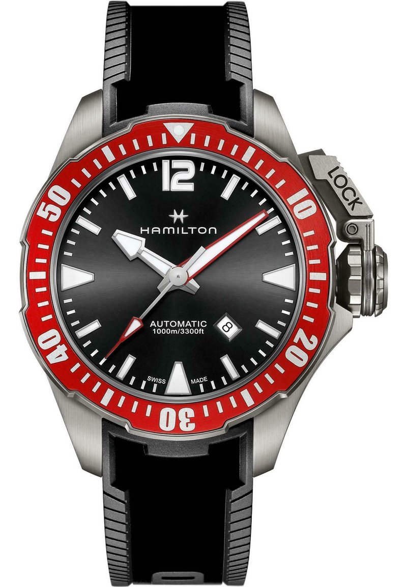 Herren Analoguhren | Hamilton Uhr schwarz/silberfarben - HC64588 Herren Analoguhren | Hamilton Uhr schwarz/silberfarben - HC64588