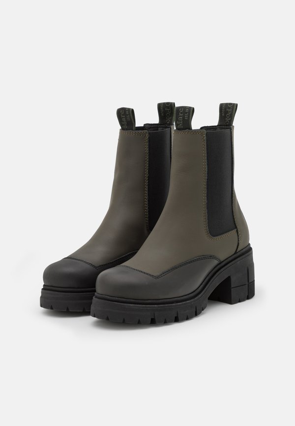 FINJA  - Platform ankle boots - oliv2