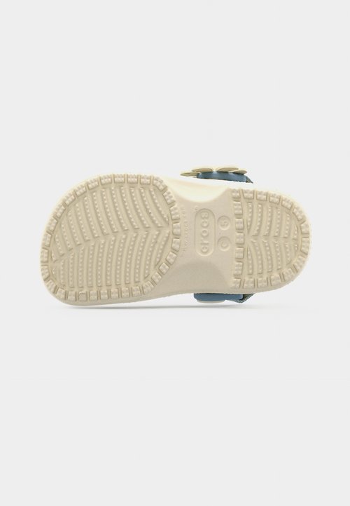 Crocs Zuecos de bebés Classic Dnm Flwr Adj Backstrap Clog T Blanco — foto 6