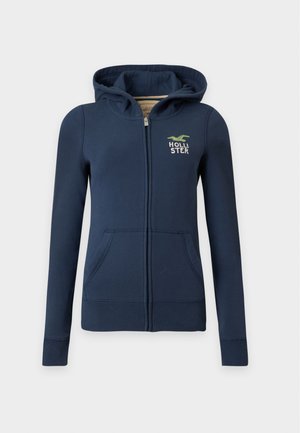 Hollister Co., HERITAGE LOGO SLIM - Φούτερ με φερμουάρ - dark blue