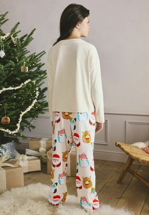 Next, REGULAR FIT - SQUISHMALLOW CHRISTMAS JOGGER SET - Pyjamas - ecru aop