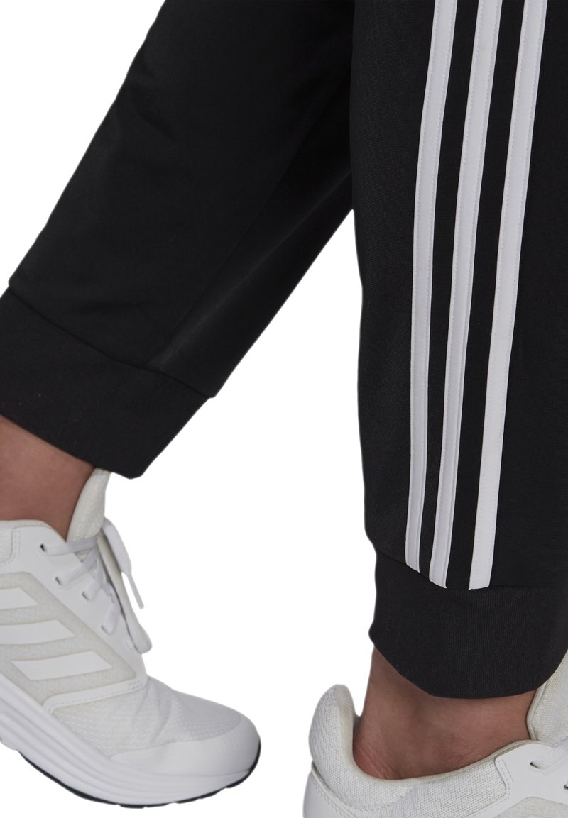 adidas Performance PRIMEGREEN ESSENTIALS TRICOT 3-STRIPES - Tracksuit  bottoms - black/white/black - Zalando.co.uk