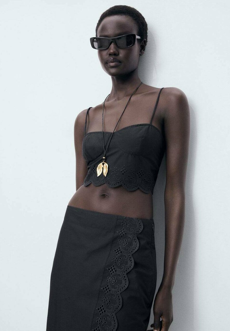 Jupe Mango Taille 38 En Coton - Style Évasé Multicouleur - Occasion Très Bon État