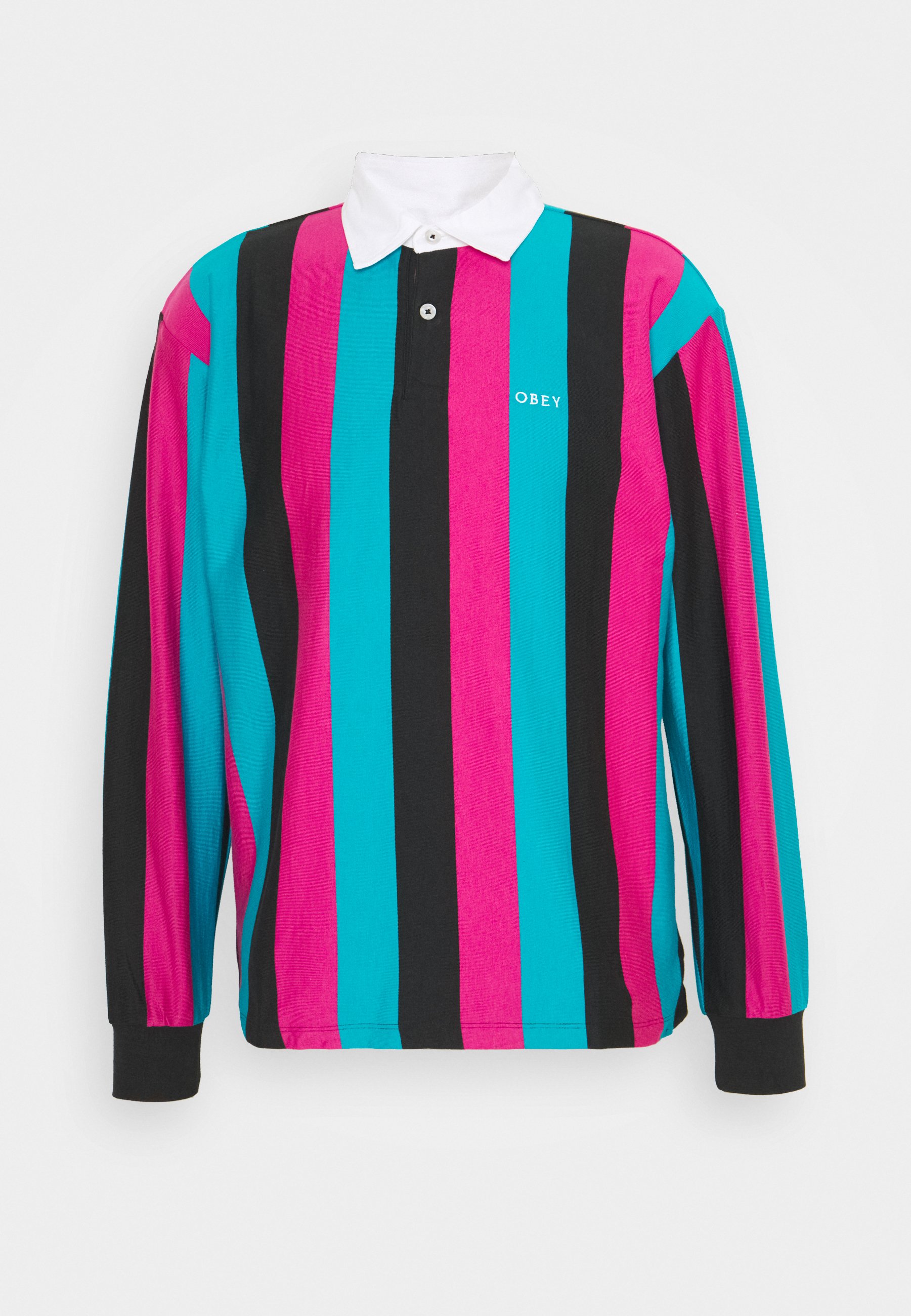 Obey Clothing SIDE LINE Poloskjorter black multi Obey Clothing ESTATE - Poloskjorter - black/multi