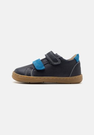 Baskets Bisgaard Jaxon S Pour Garçon - Cuir Véritable Bleu Marine - Fermeture Velcro
